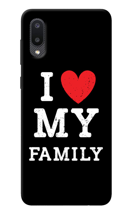 I Love My Family Samsung M02 Back Cover
