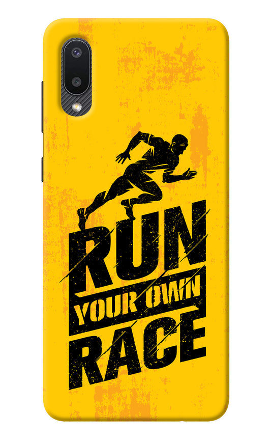 Run Your Own Race Samsung M02 Back Cover