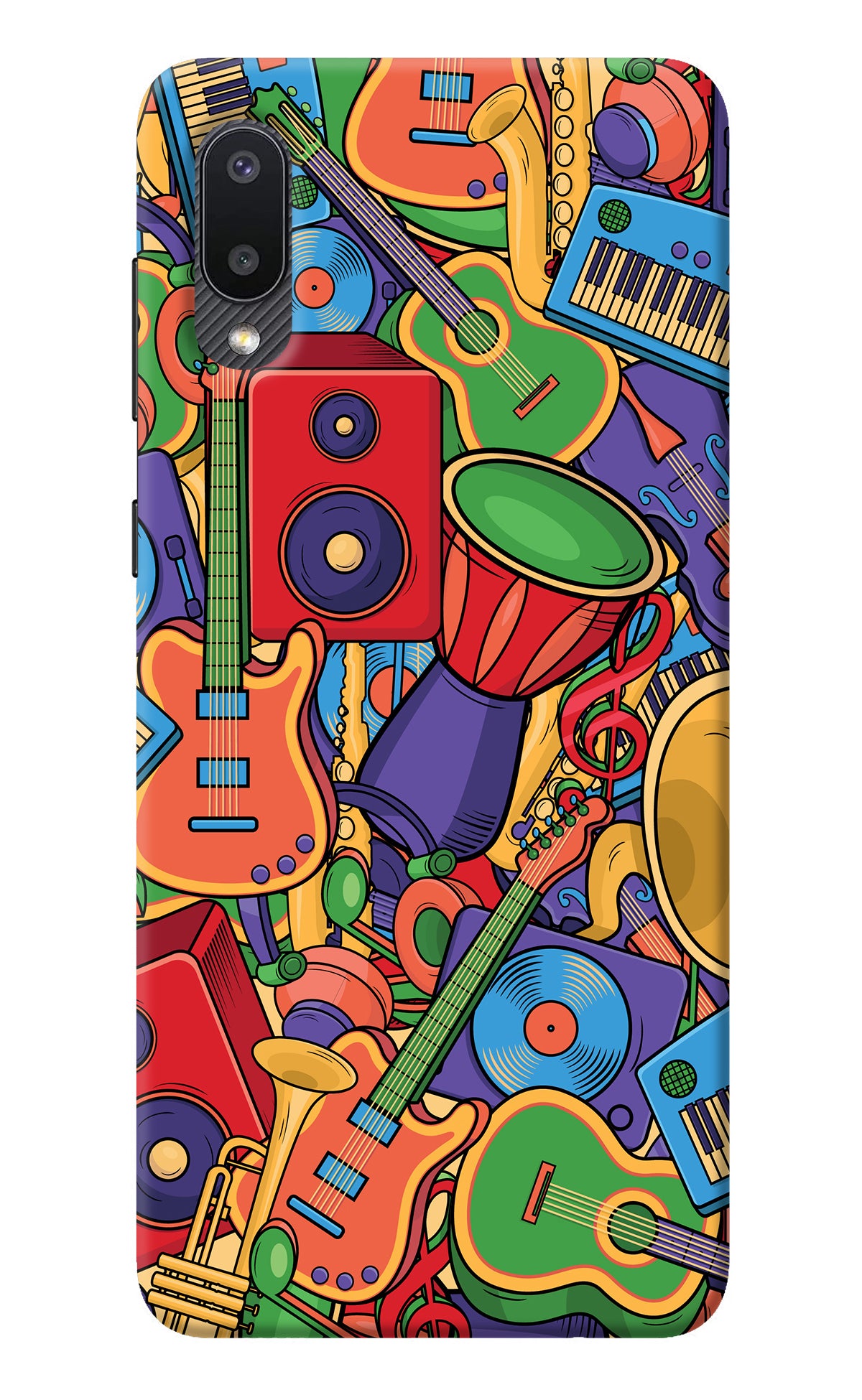 Music Instrument Doodle Samsung M02 Back Cover