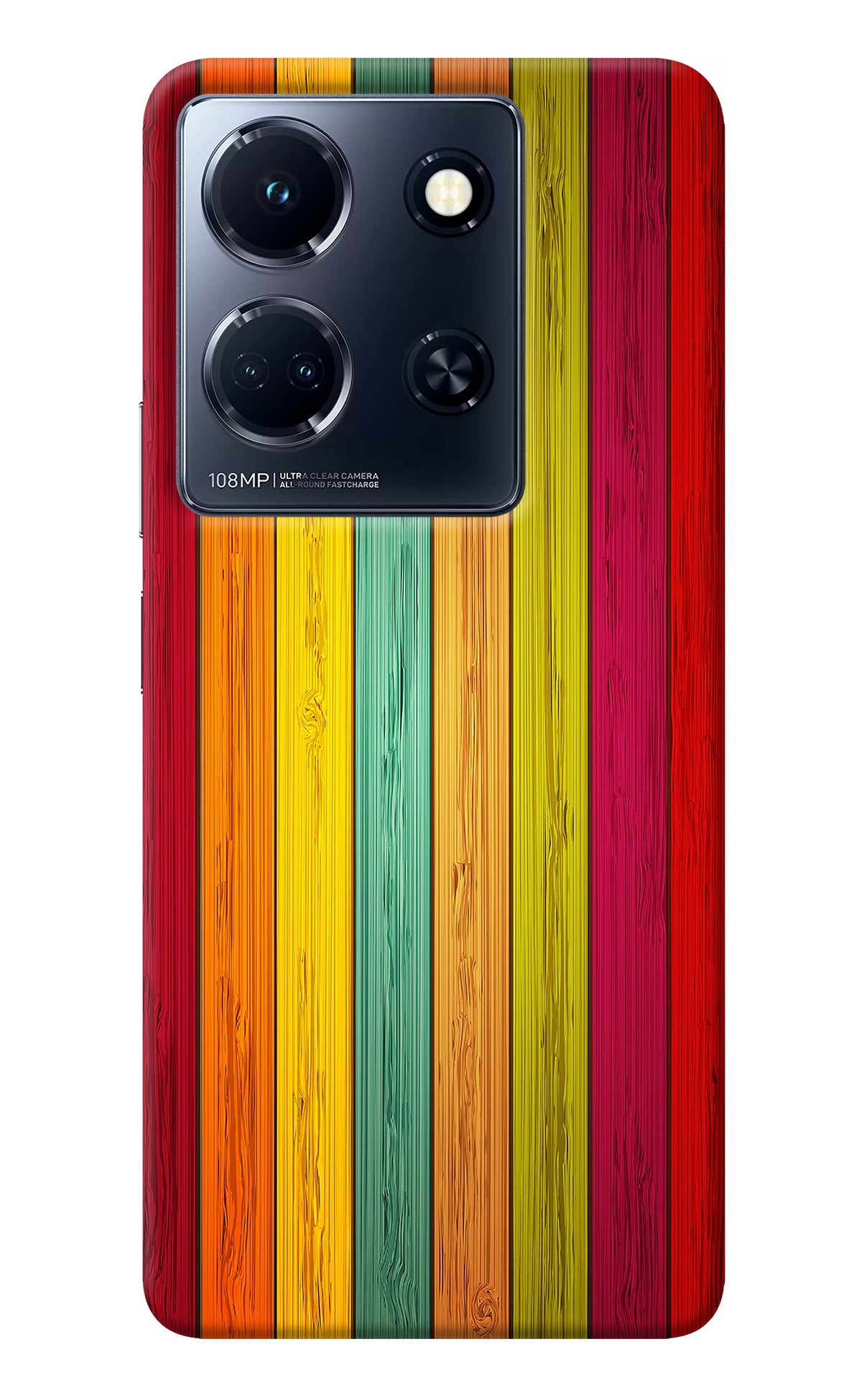 Multicolor Wooden Infinix Note 30 5g Back Cover