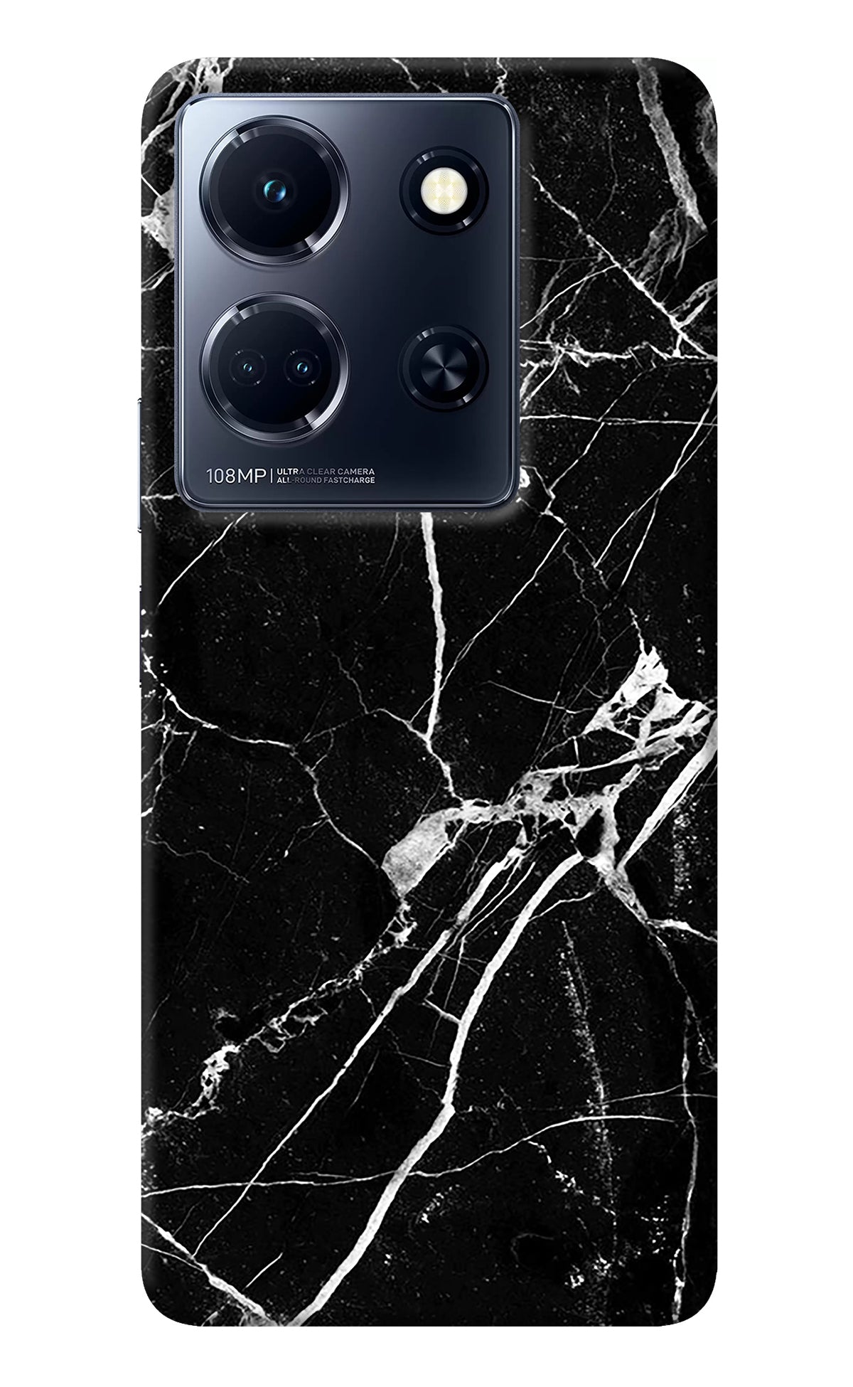 Black Marble Pattern Infinix Note 30 5g Back Cover