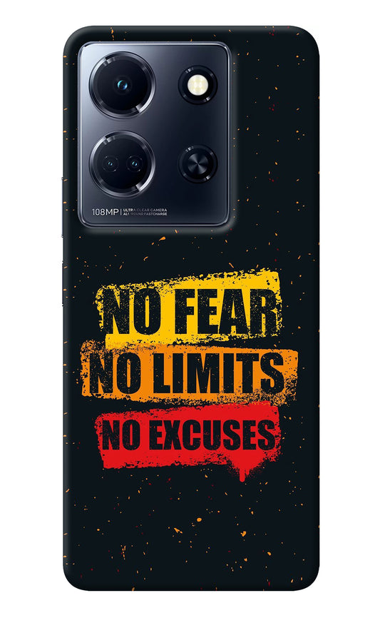 No Fear No Limits No Excuse Infinix Note 30 5g Back Cover