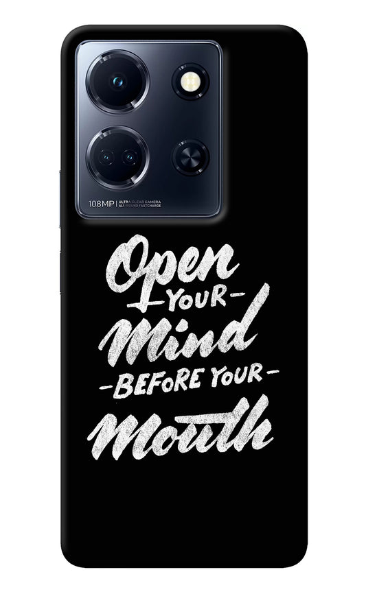 Open Your Mind Before Your Mouth Infinix Note 30 5g Back Cover