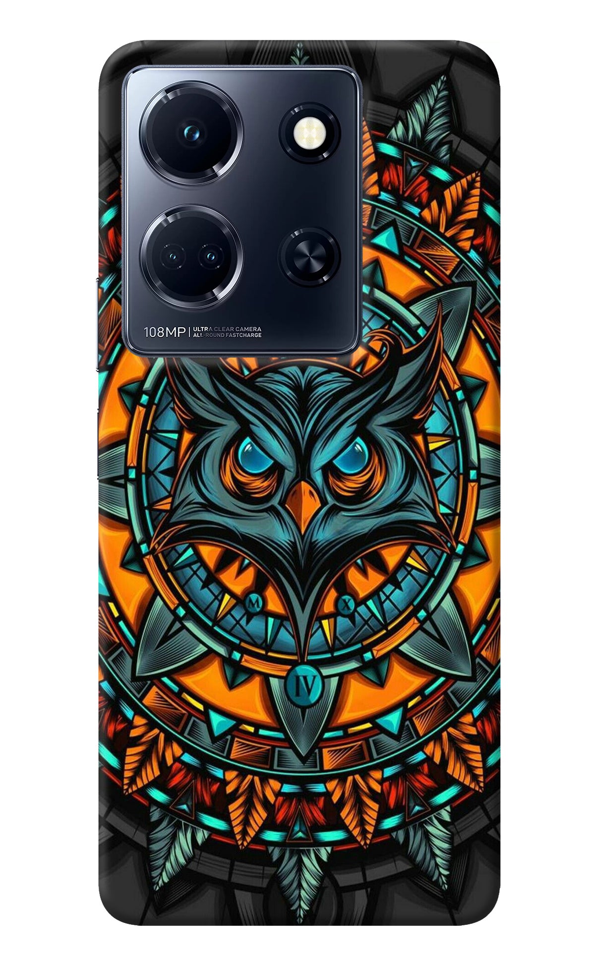 Angry Owl Art Infinix Note 30 5g Back Cover