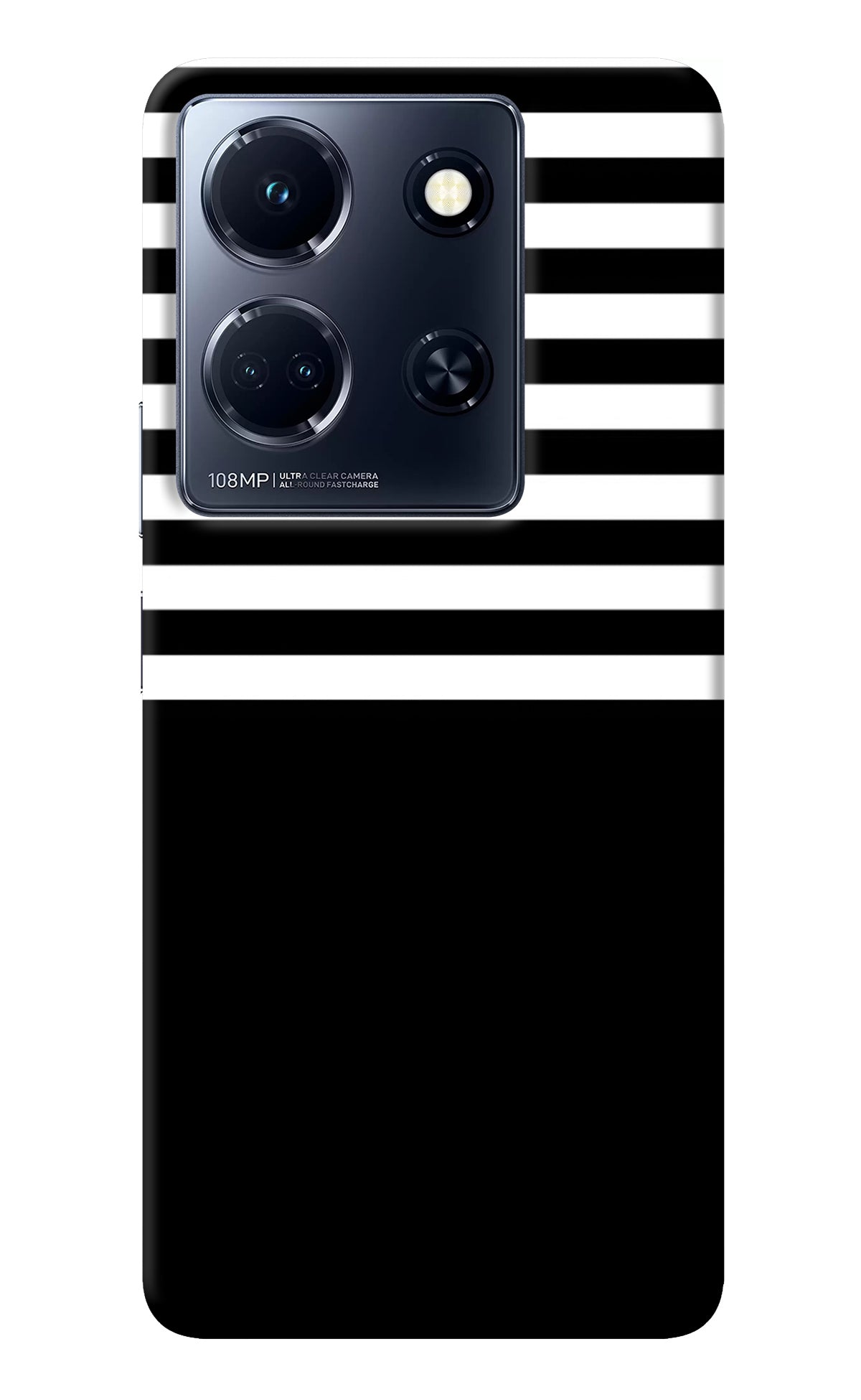 Black and White Print Infinix Note 30 5g Back Cover