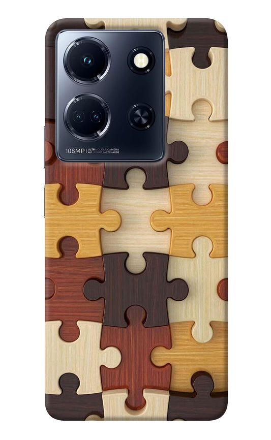 Wooden Puzzle Infinix Note 30 5g Back Cover