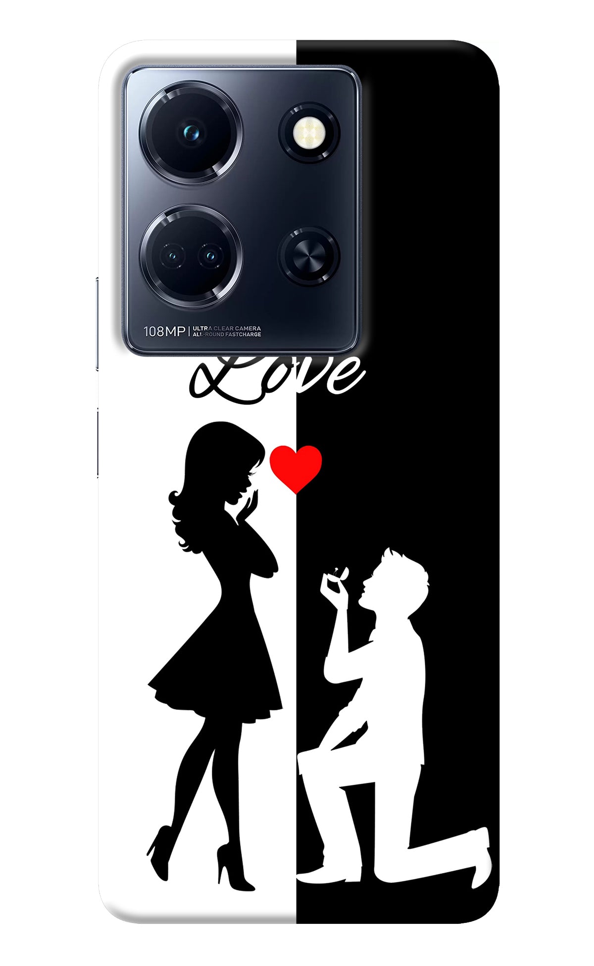 Love Propose Black And White Infinix Note 30 5g Back Cover