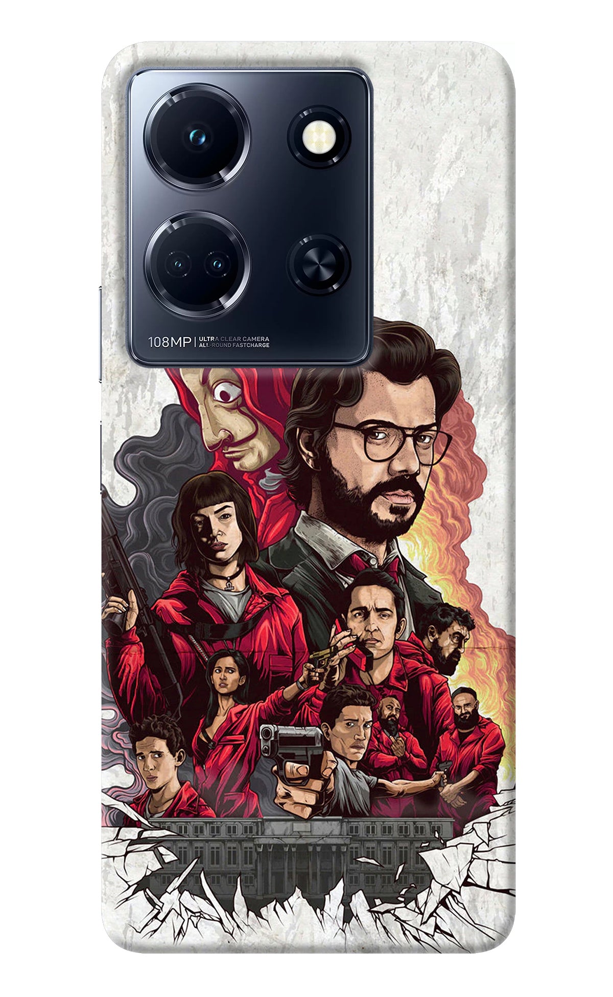 Money Heist Artwork Infinix Note 30 5g Back Cover