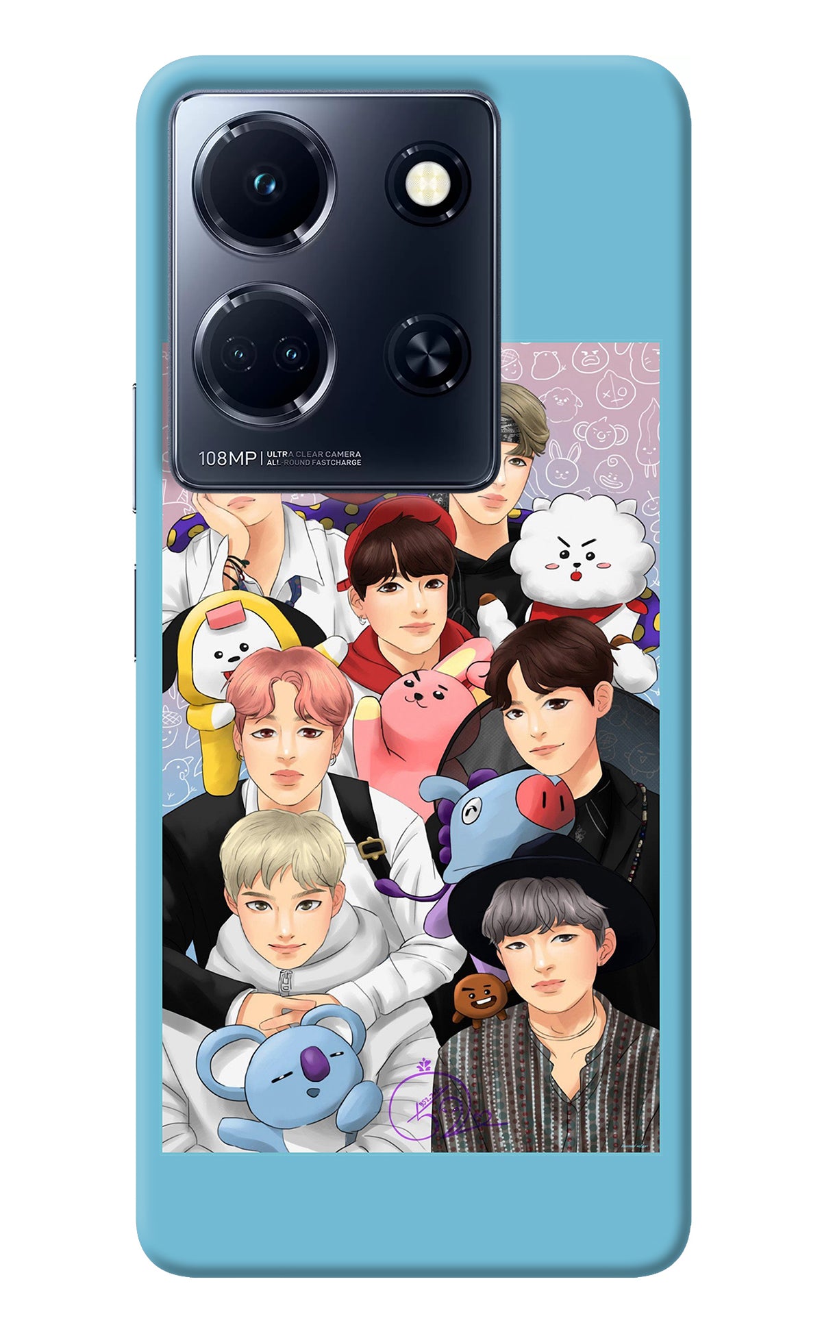 BTS with animals Infinix Note 30 5g Back Cover