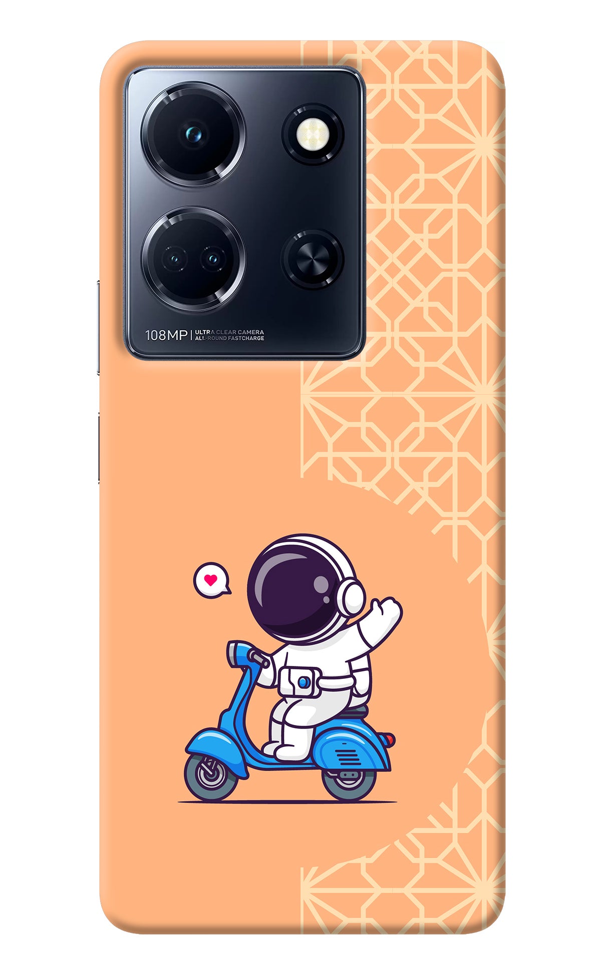 Cute Astronaut Riding Infinix Note 30 5g Back Cover