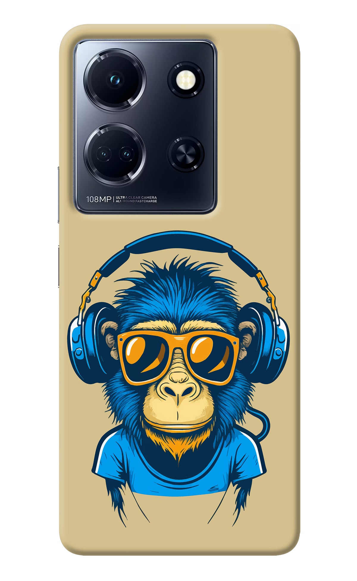 Monkey Headphone Infinix Note 30 5g Back Cover