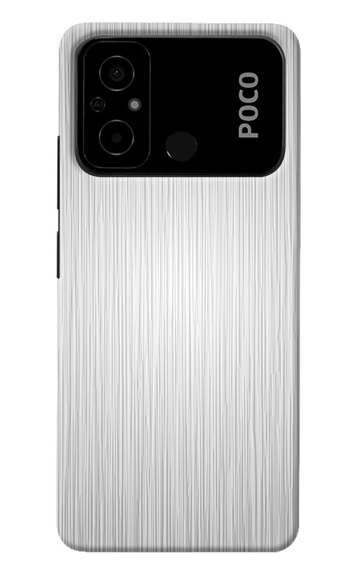 Wooden Grey Texture Poco C55 Back Cover