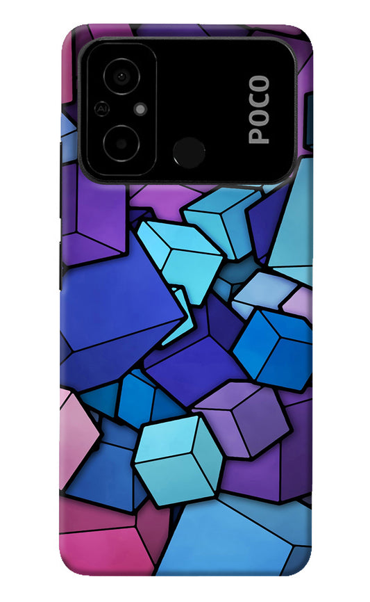 Cubic Abstract Poco C55 Back Cover