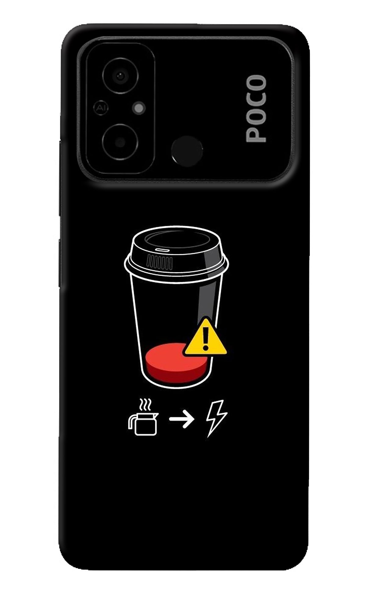 Coffee Poco C55 Back Cover