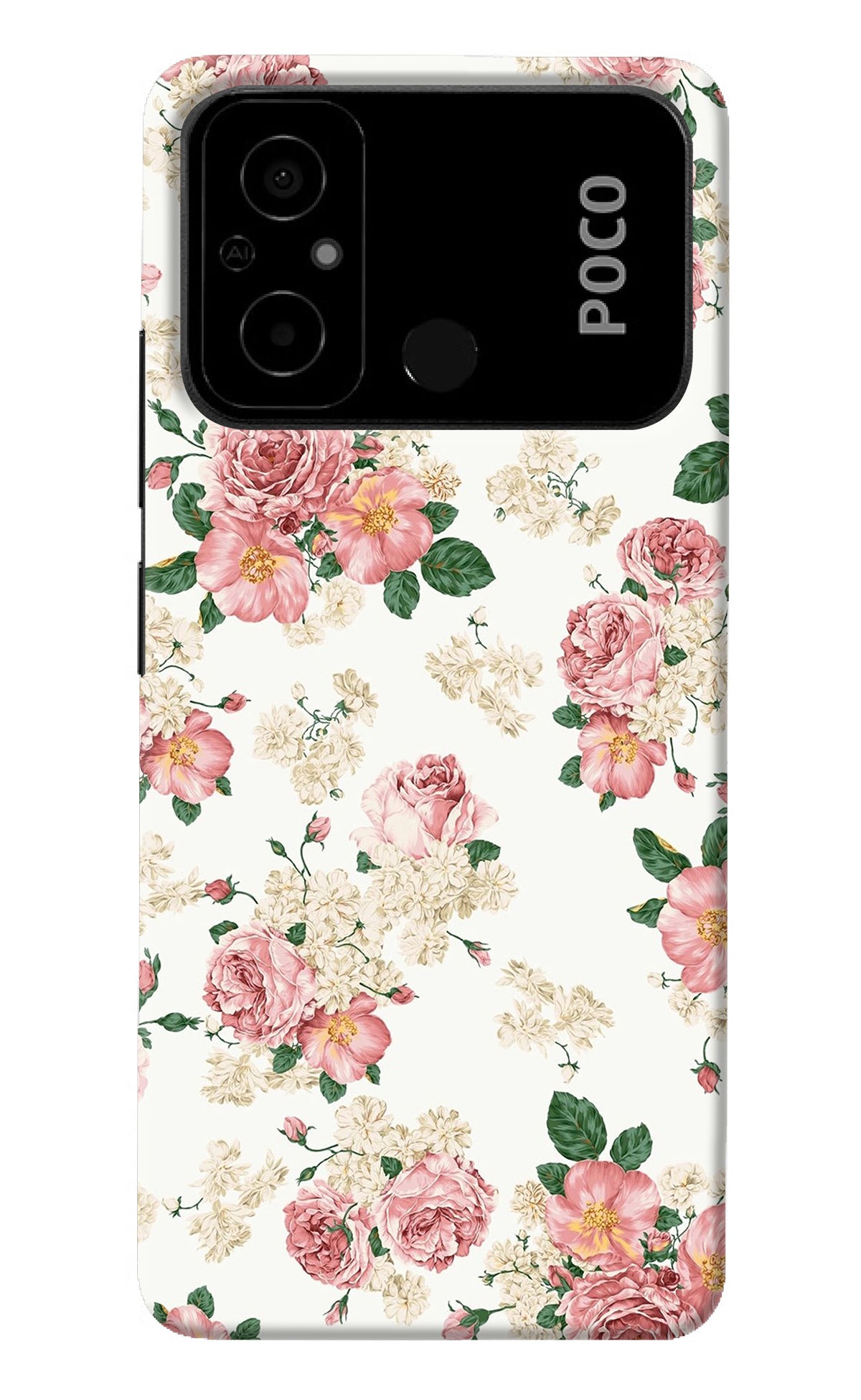 Flowers Poco C55 Back Cover