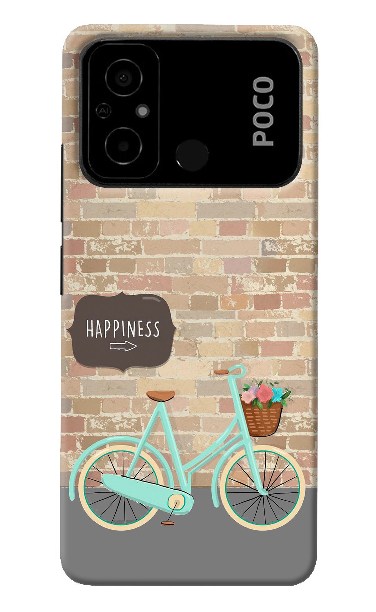 Happiness Artwork Poco C55 Back Cover