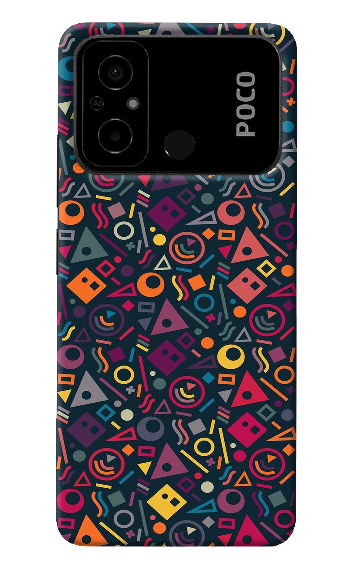 Geometric Abstract Poco C55 Back Cover