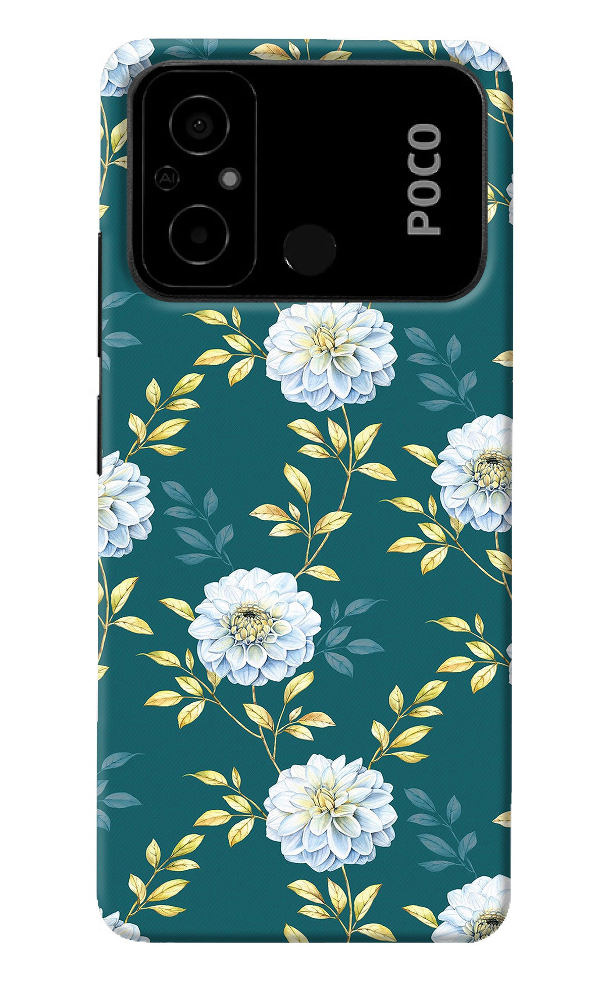 Flowers Poco C55 Back Cover