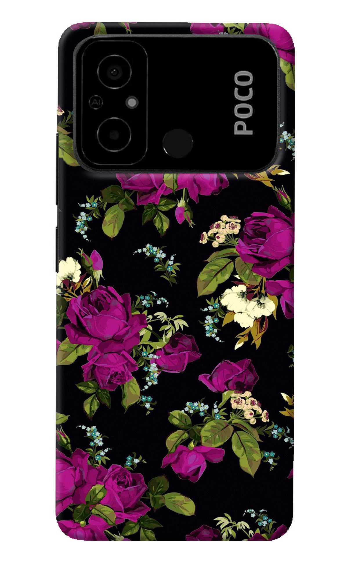 Flowers Poco C55 Back Cover