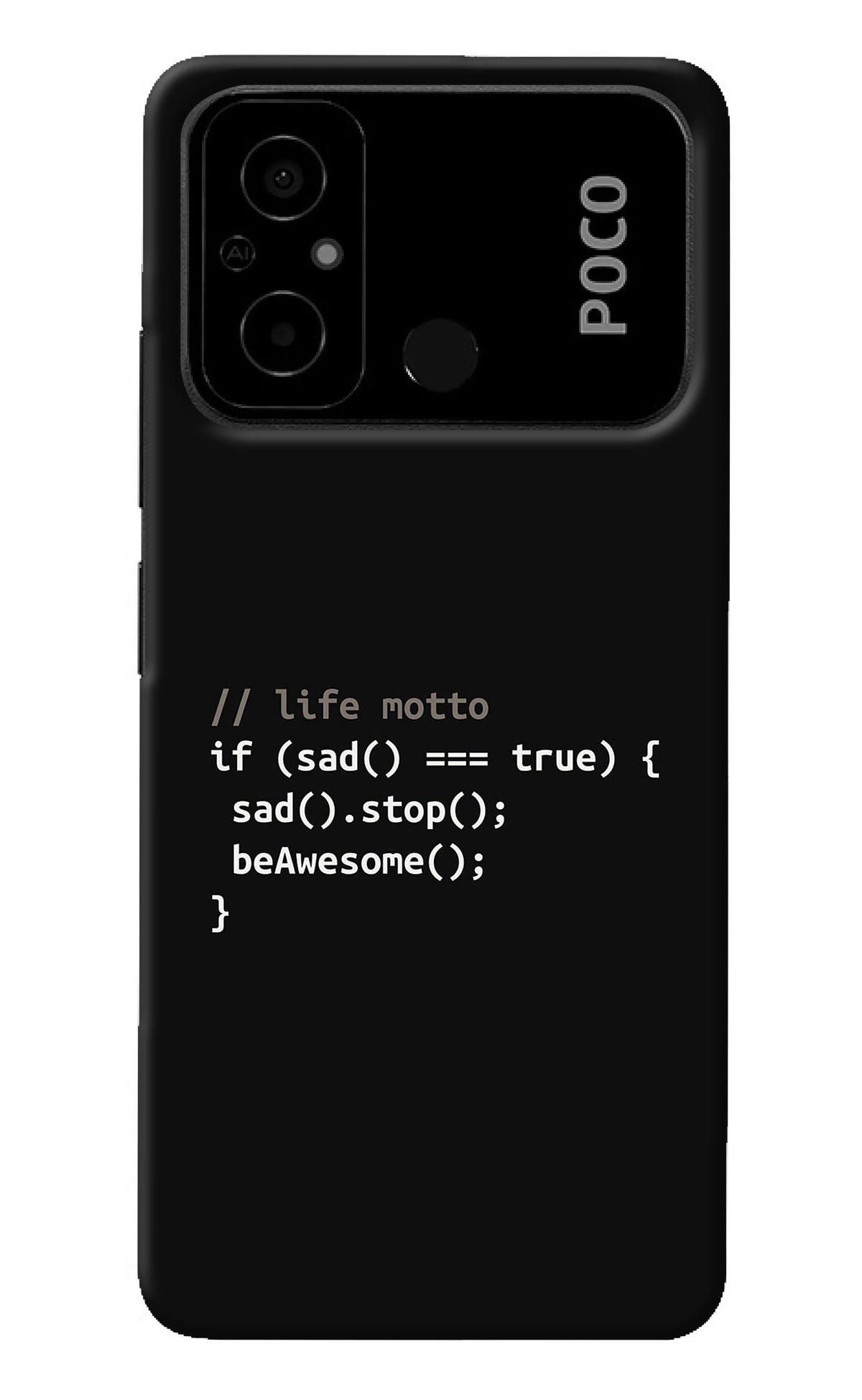 Life Motto Code Poco C55 Back Cover