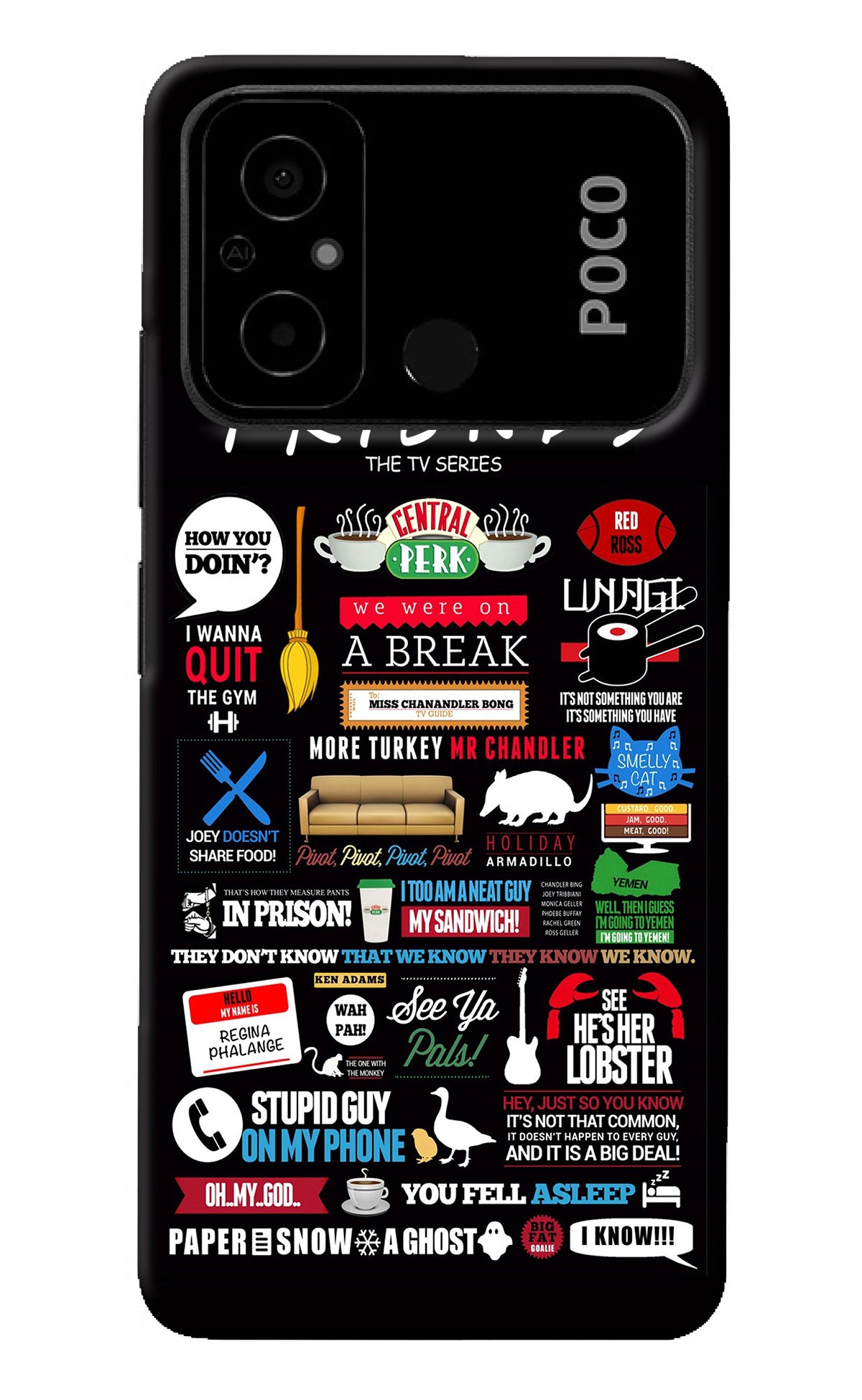 FRIENDS Poco C55 Back Cover