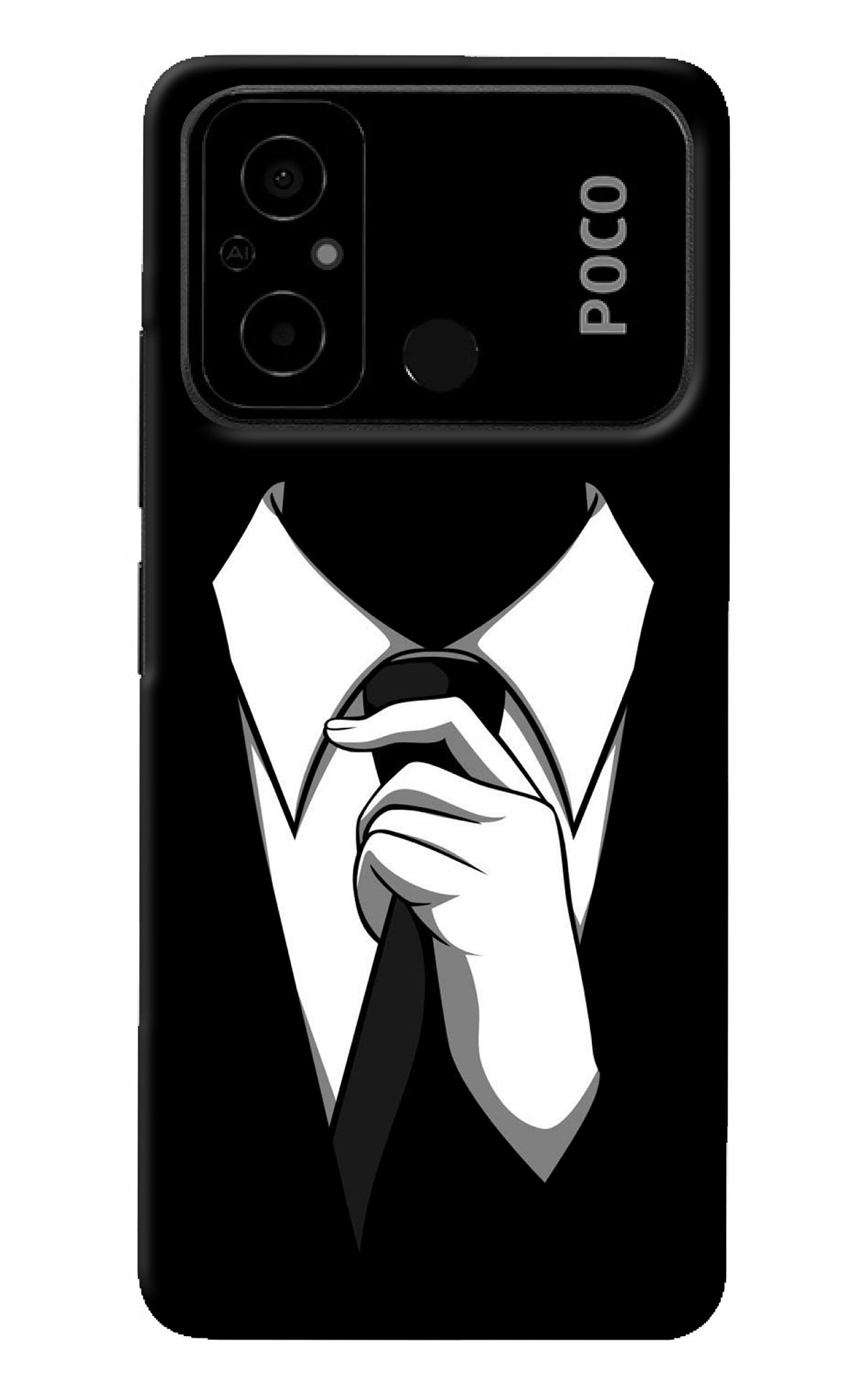 Black Tie Poco C55 Back Cover