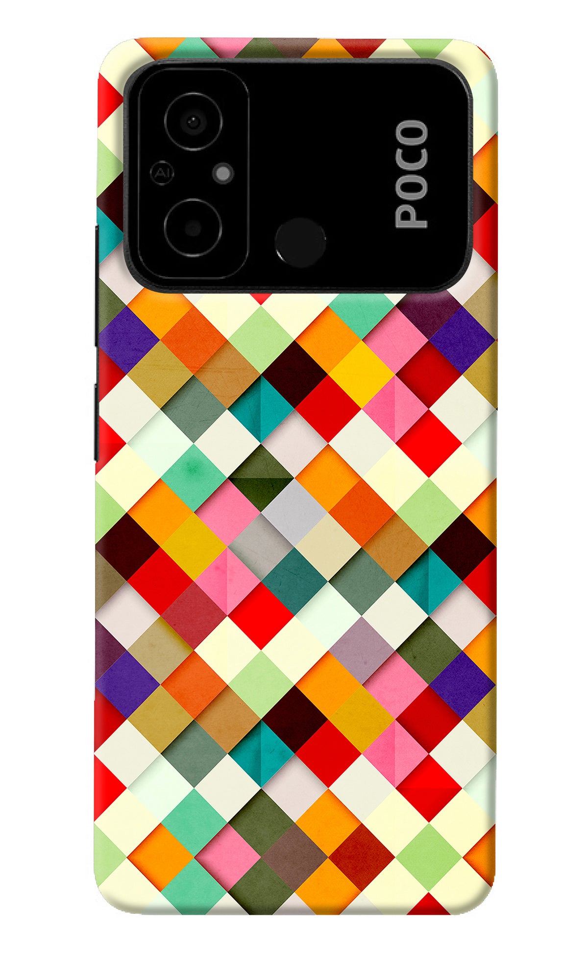 Geometric Abstract Colorful Poco C55 Back Cover