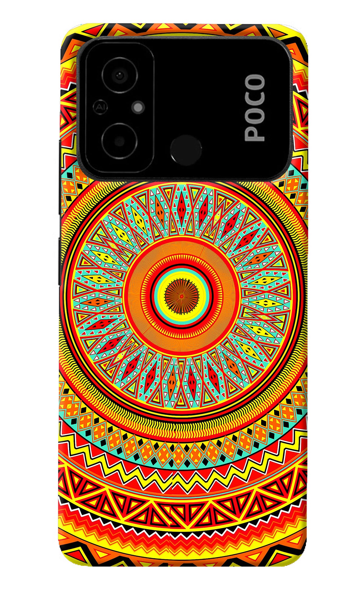 Mandala Pattern Poco C55 Back Cover