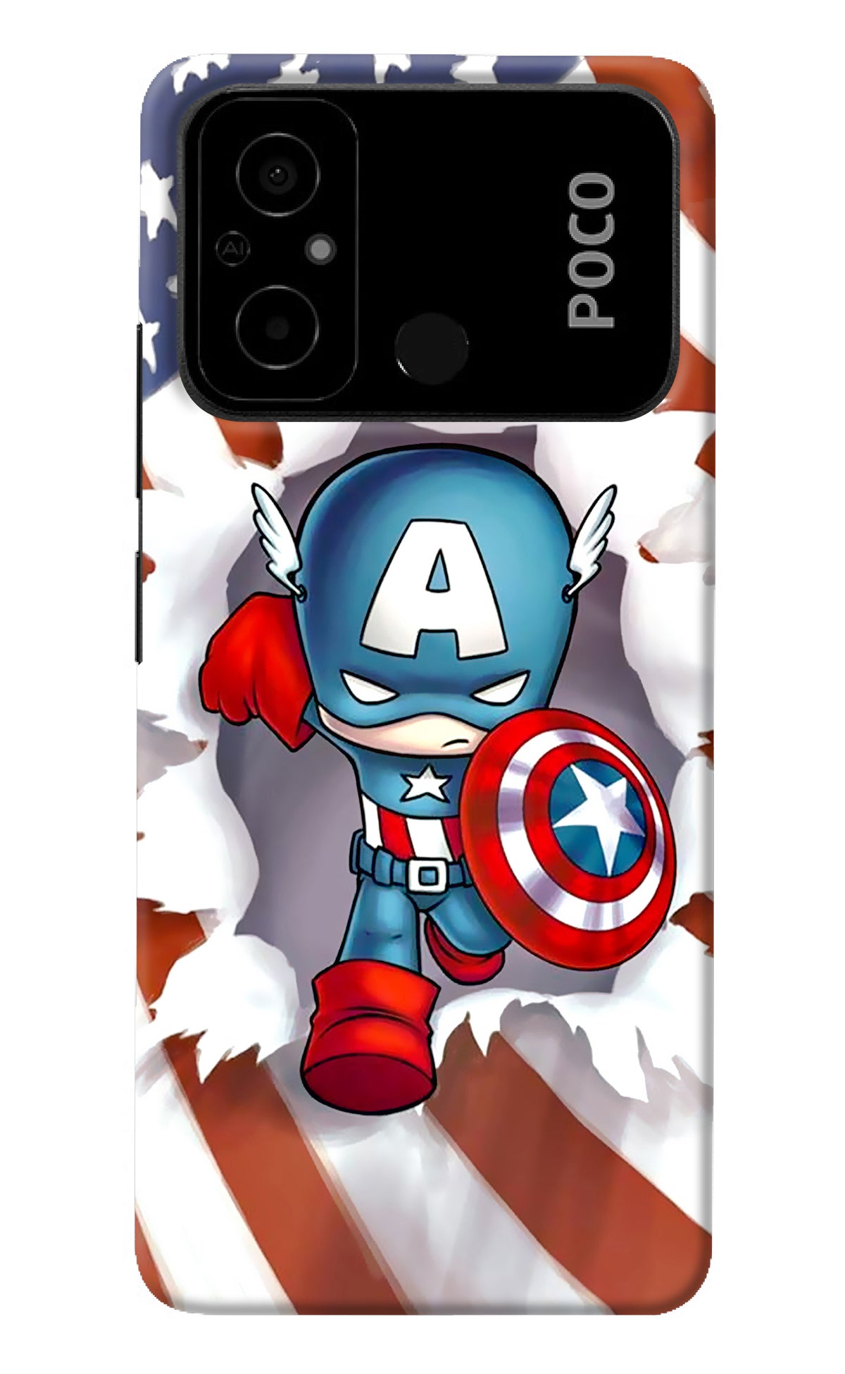 Captain America Poco C55 Back Cover