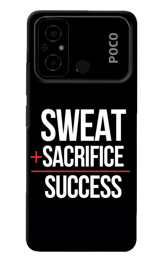 Sweat Sacrifice Success Poco C55 Back Cover