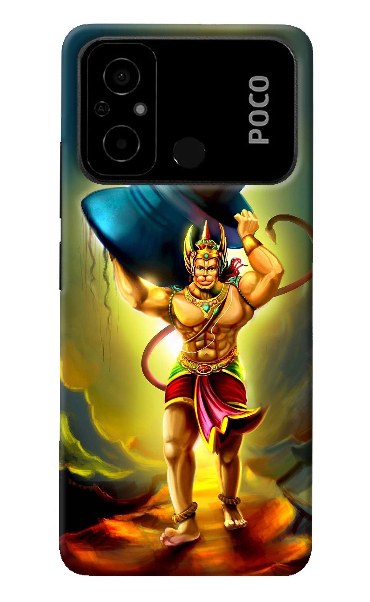 Lord Hanuman Poco C55 Back Cover