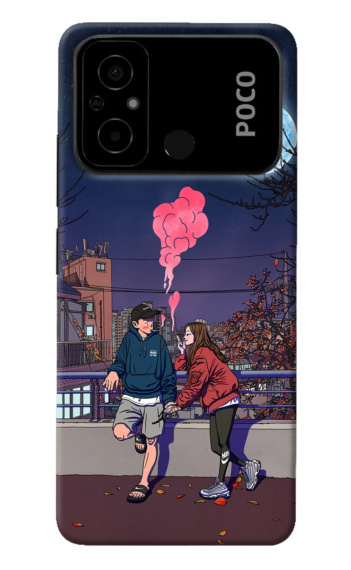 Chilling Couple Poco C55 Back Cover