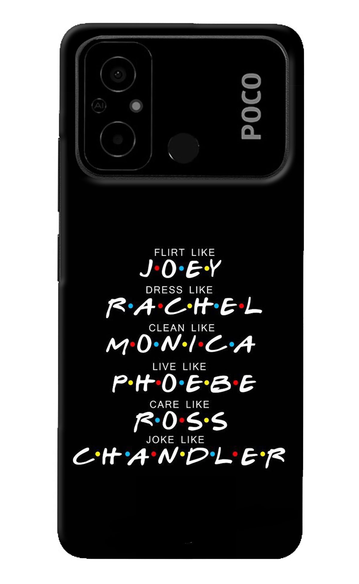 FRIENDS Character Poco C55 Back Cover