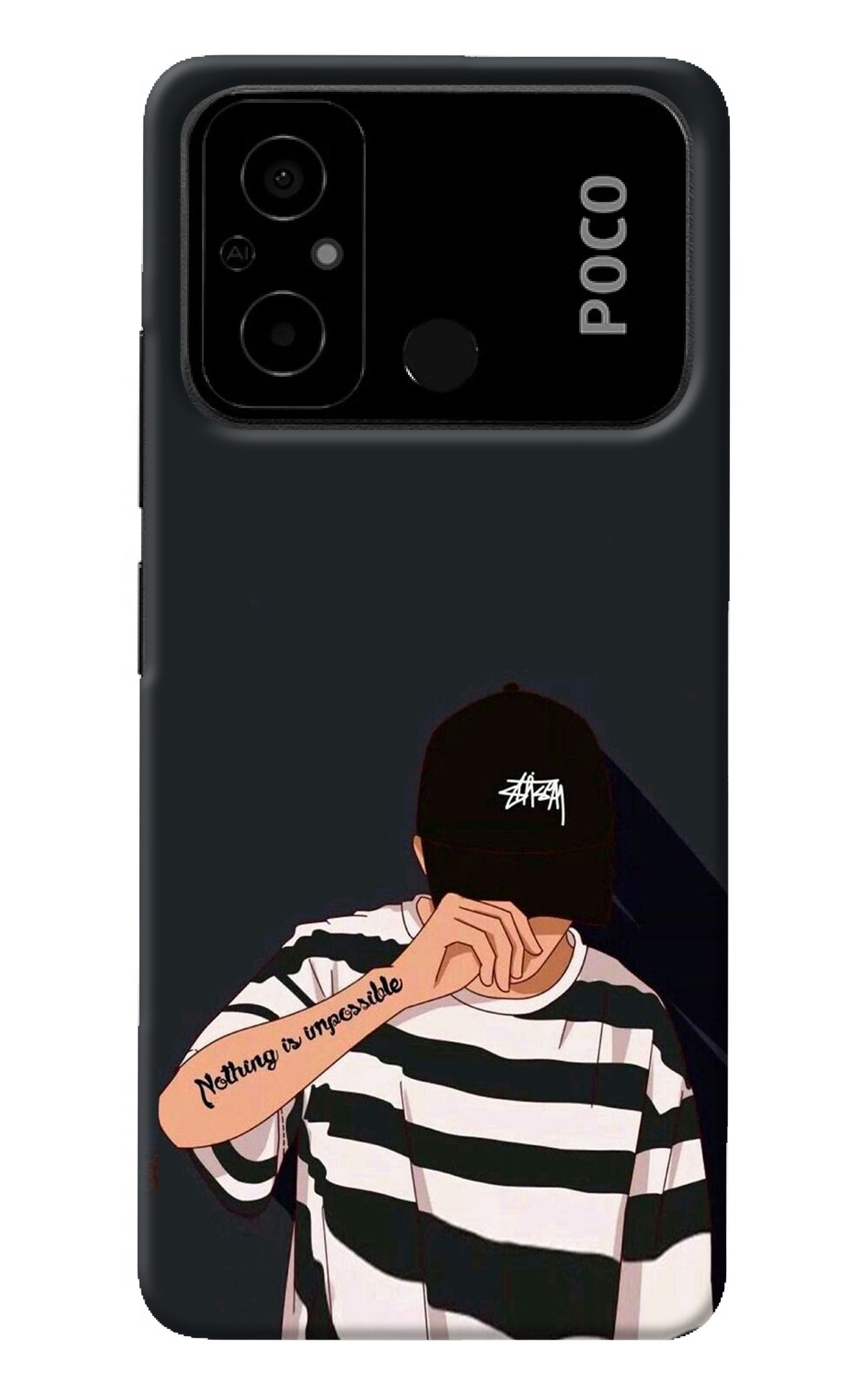 Aesthetic Boy Poco C55 Back Cover