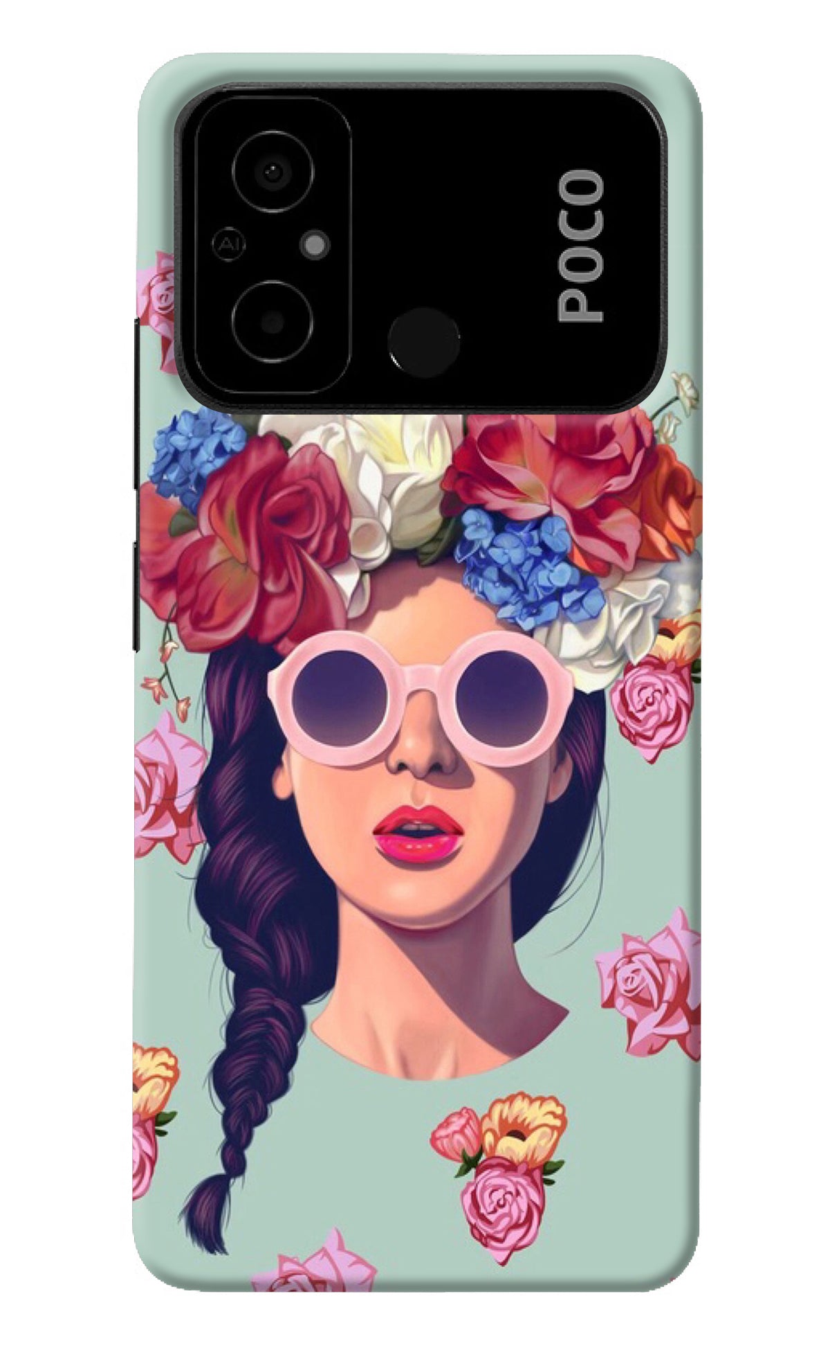 Pretty Girl Poco C55 Back Cover