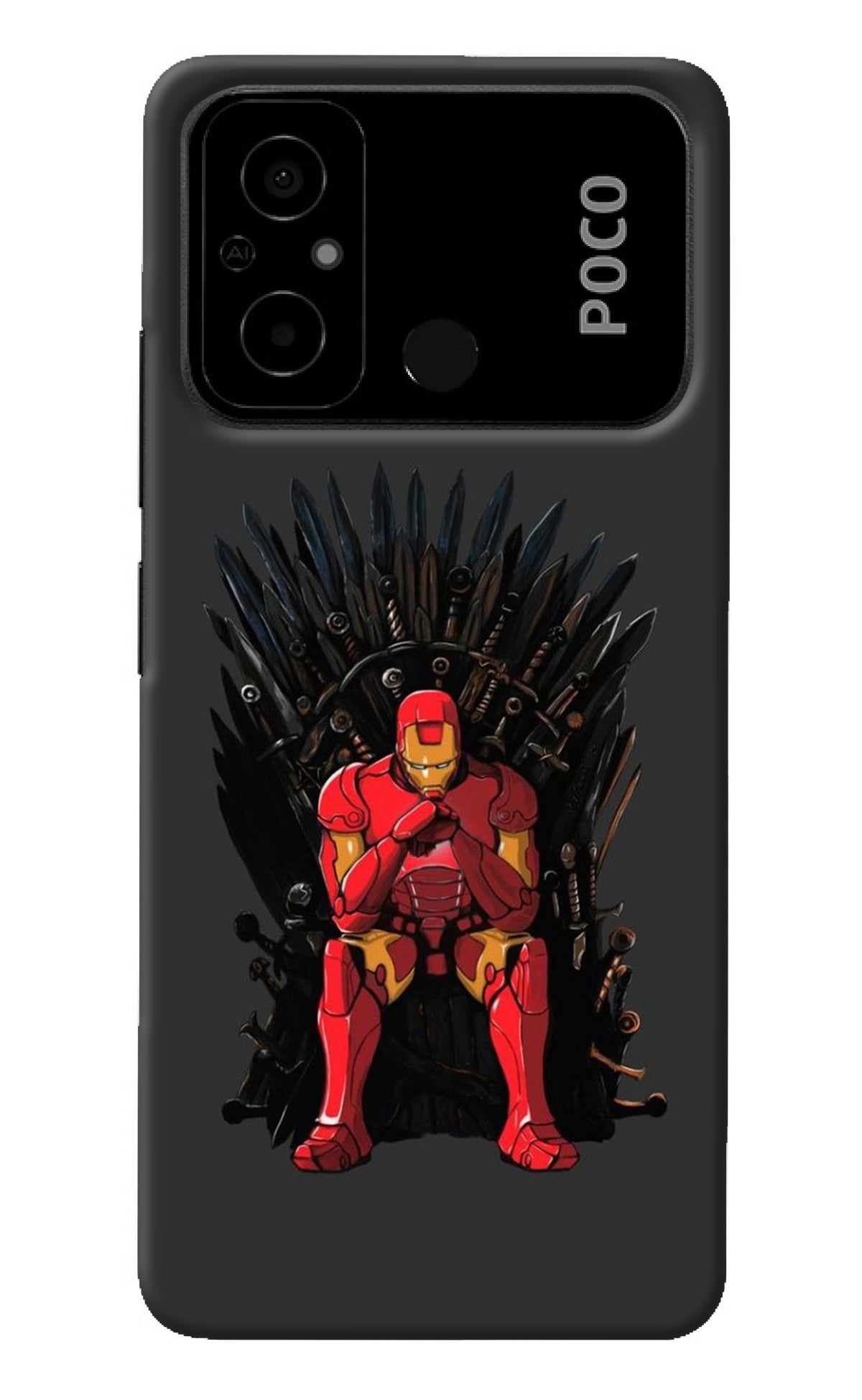 Ironman Throne Poco C55 Back Cover