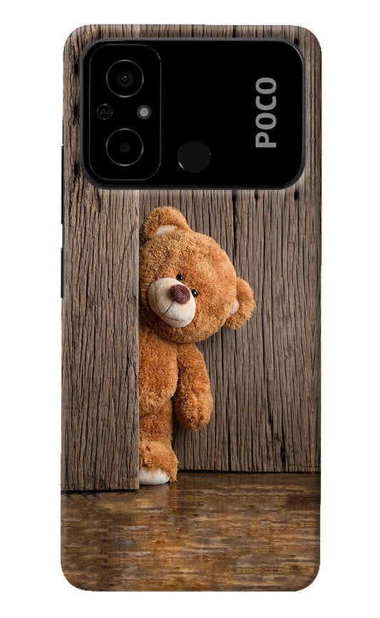 Teddy Wooden Poco C55 Back Cover