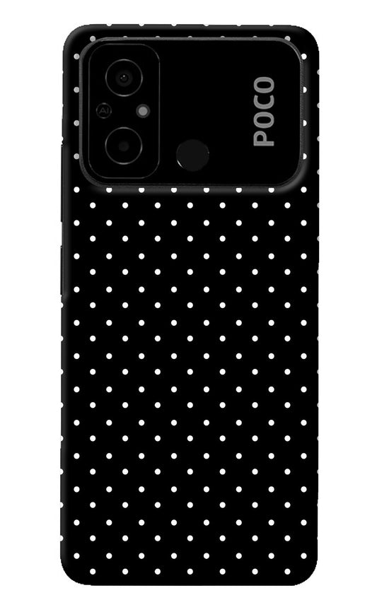 White Dots Poco C55 Back Cover