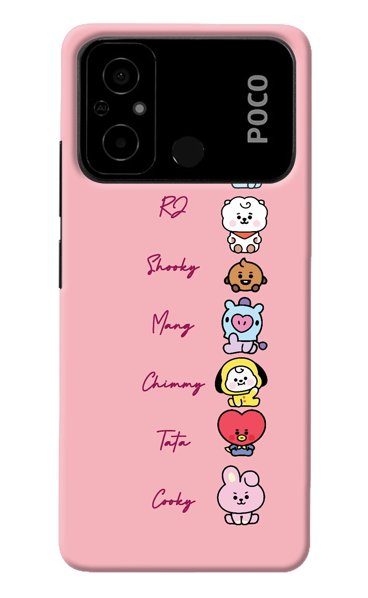 BTS names Poco C55 Back Cover