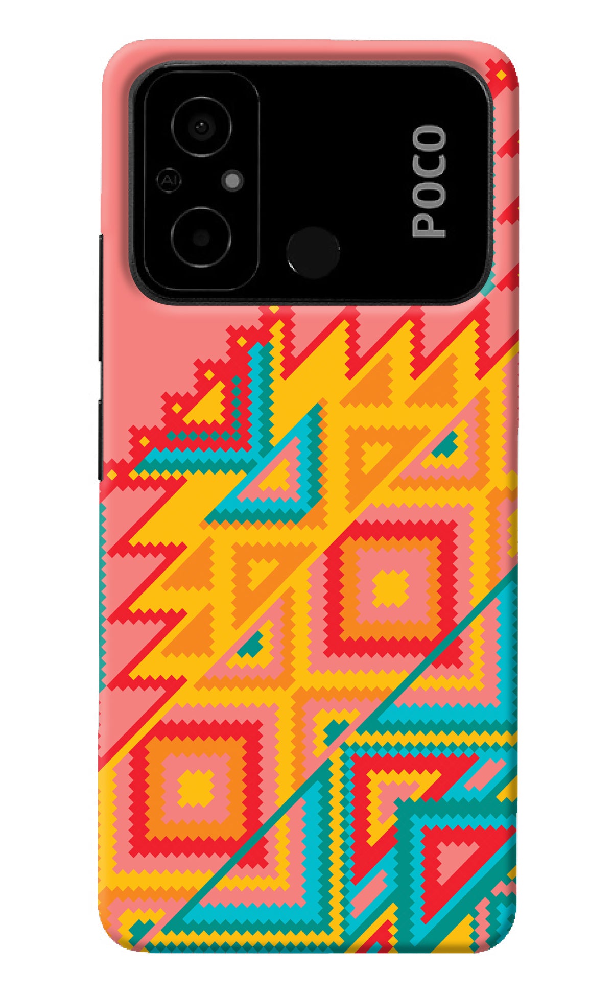 Aztec Tribal Poco C55 Back Cover