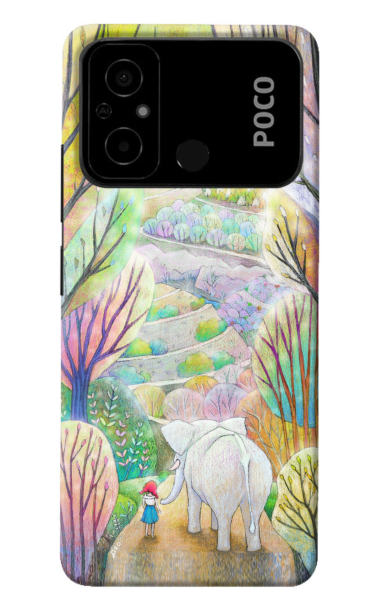 Nature Painting Poco C55 Back Cover