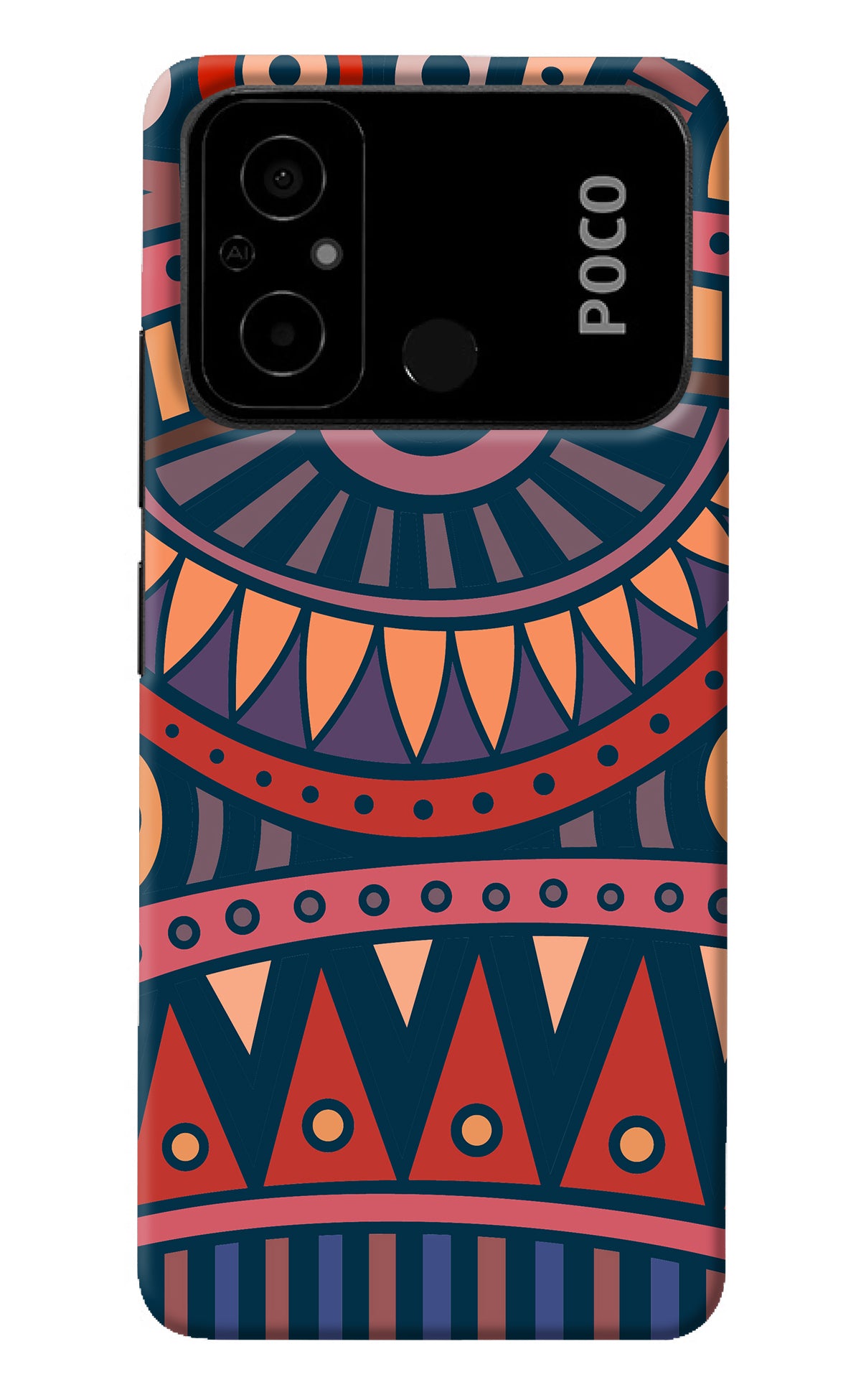 African Culture Design Poco C55 Back Cover