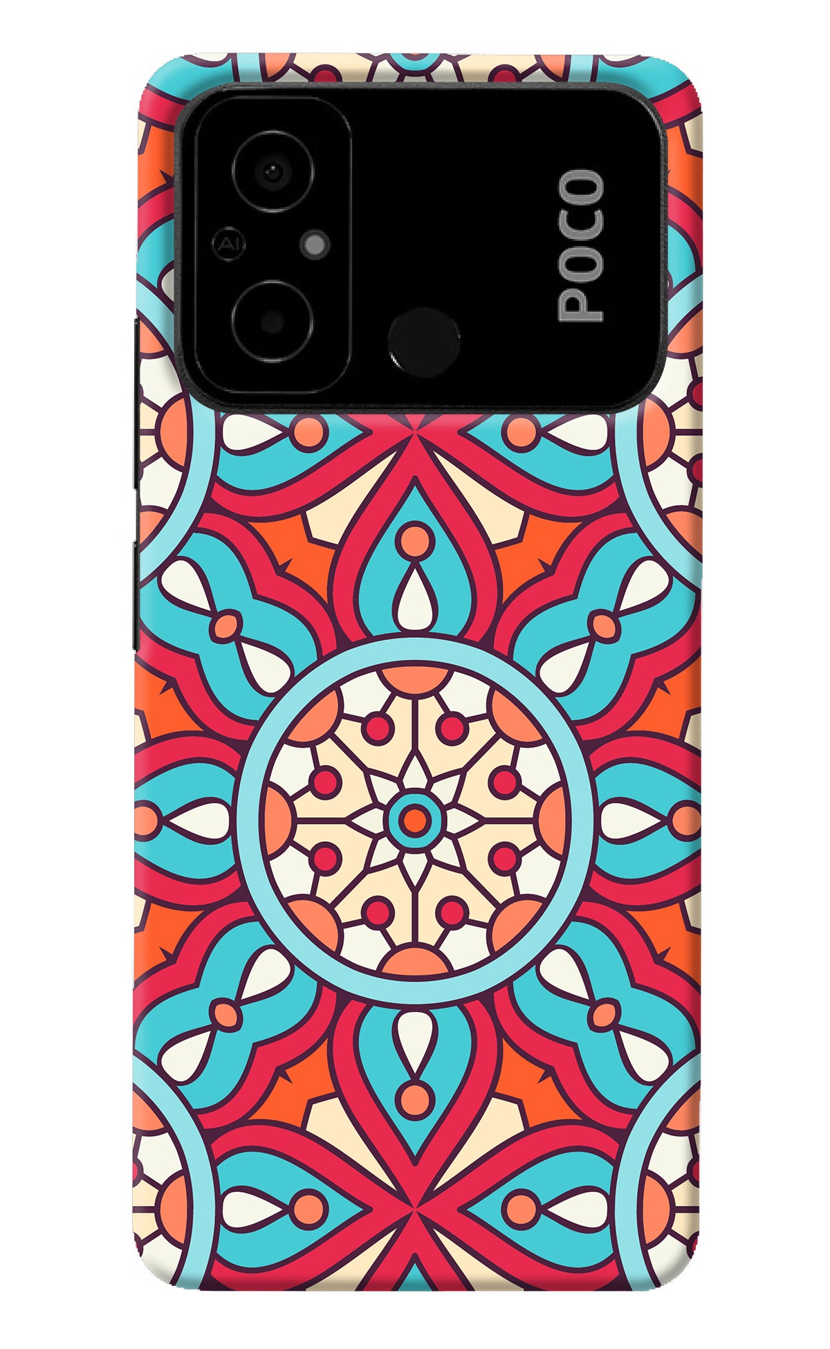 Mandala Geometric Poco C55 Back Cover