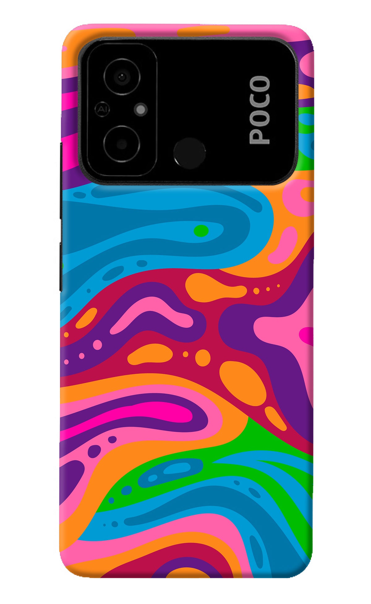 Trippy Pattern Poco C55 Back Cover