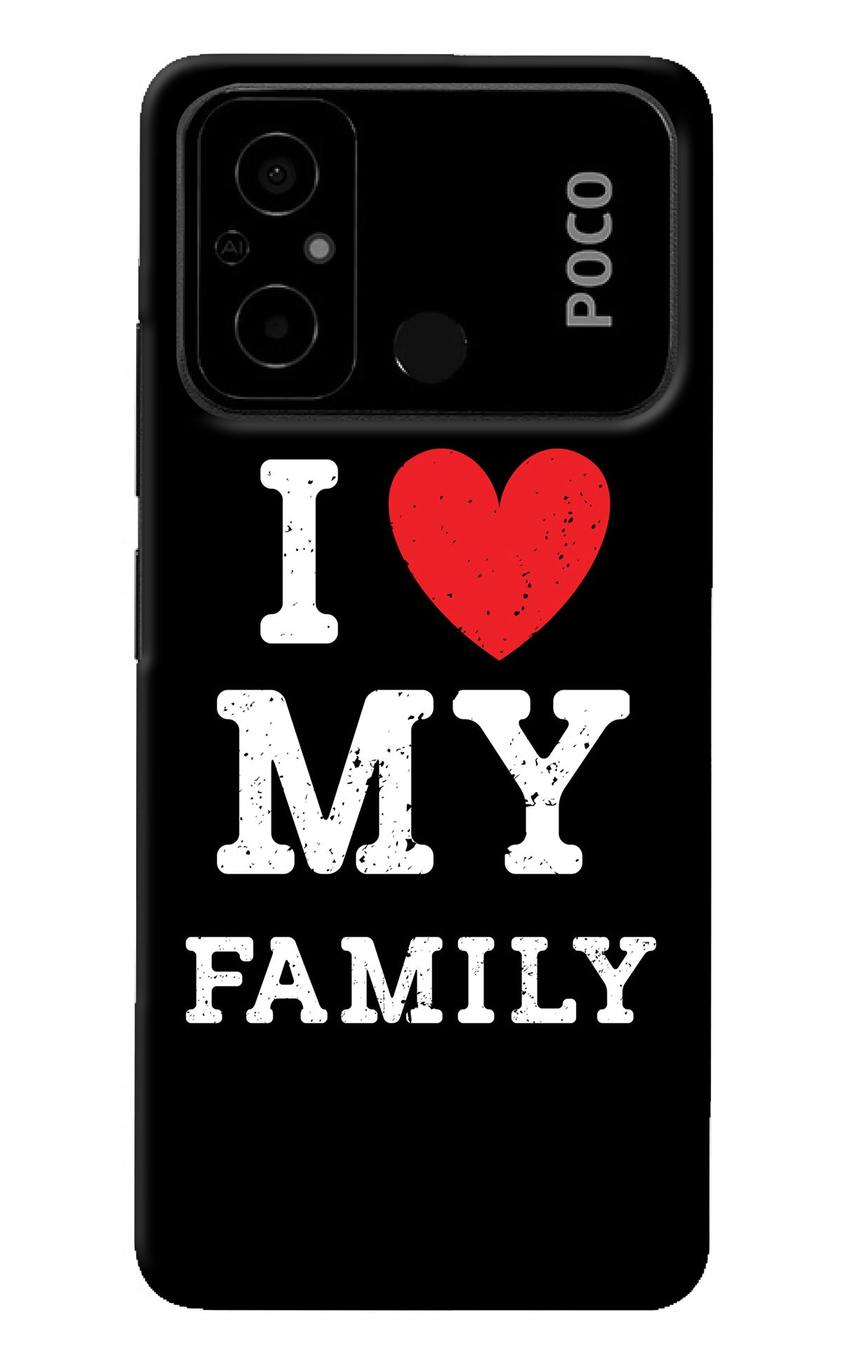 I Love My Family Poco C55 Back Cover