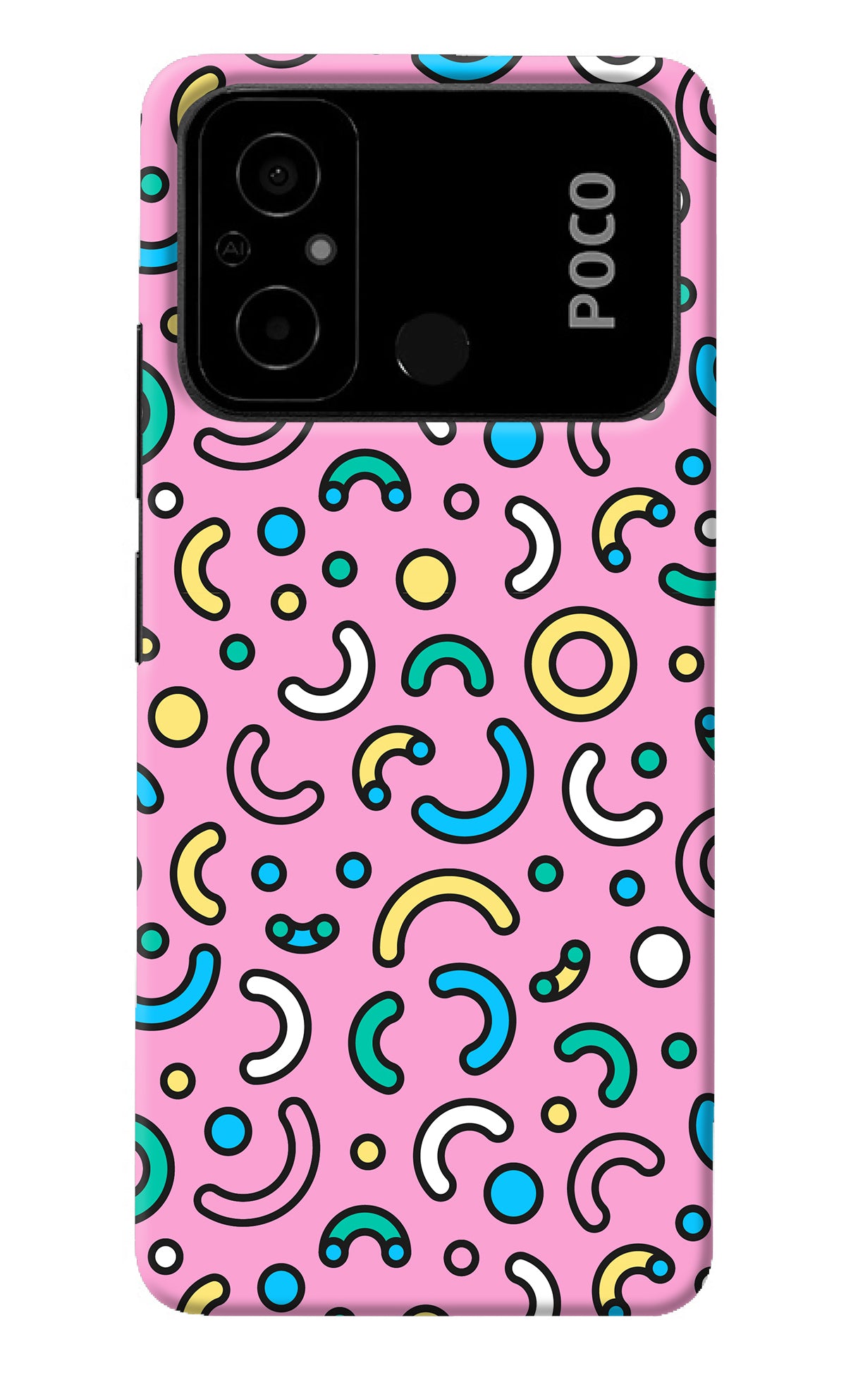 Memphis Design Poco C55 Back Cover