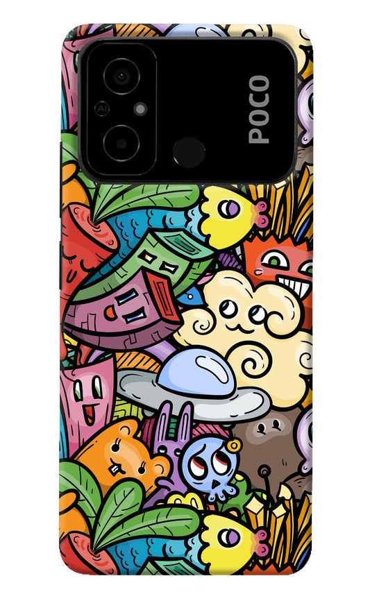 Veggie Doodle Poco C55 Back Cover