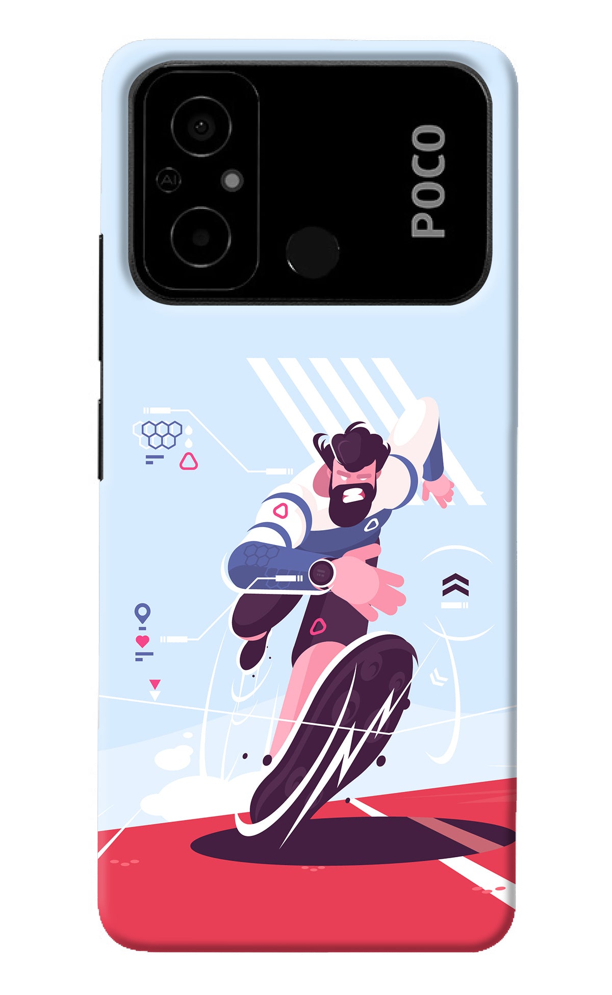 Run Pro Poco C55 Back Cover