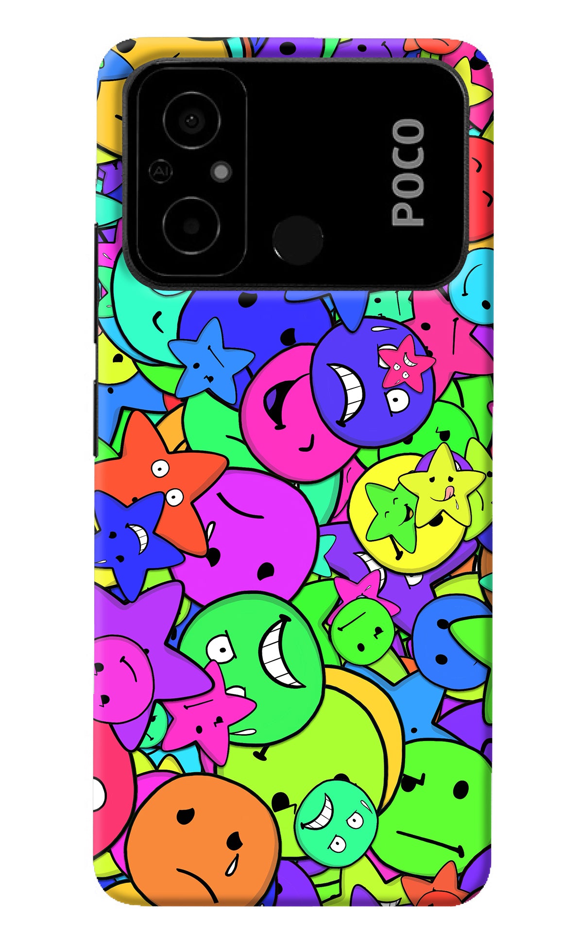 Fun Doodle Poco C55 Back Cover