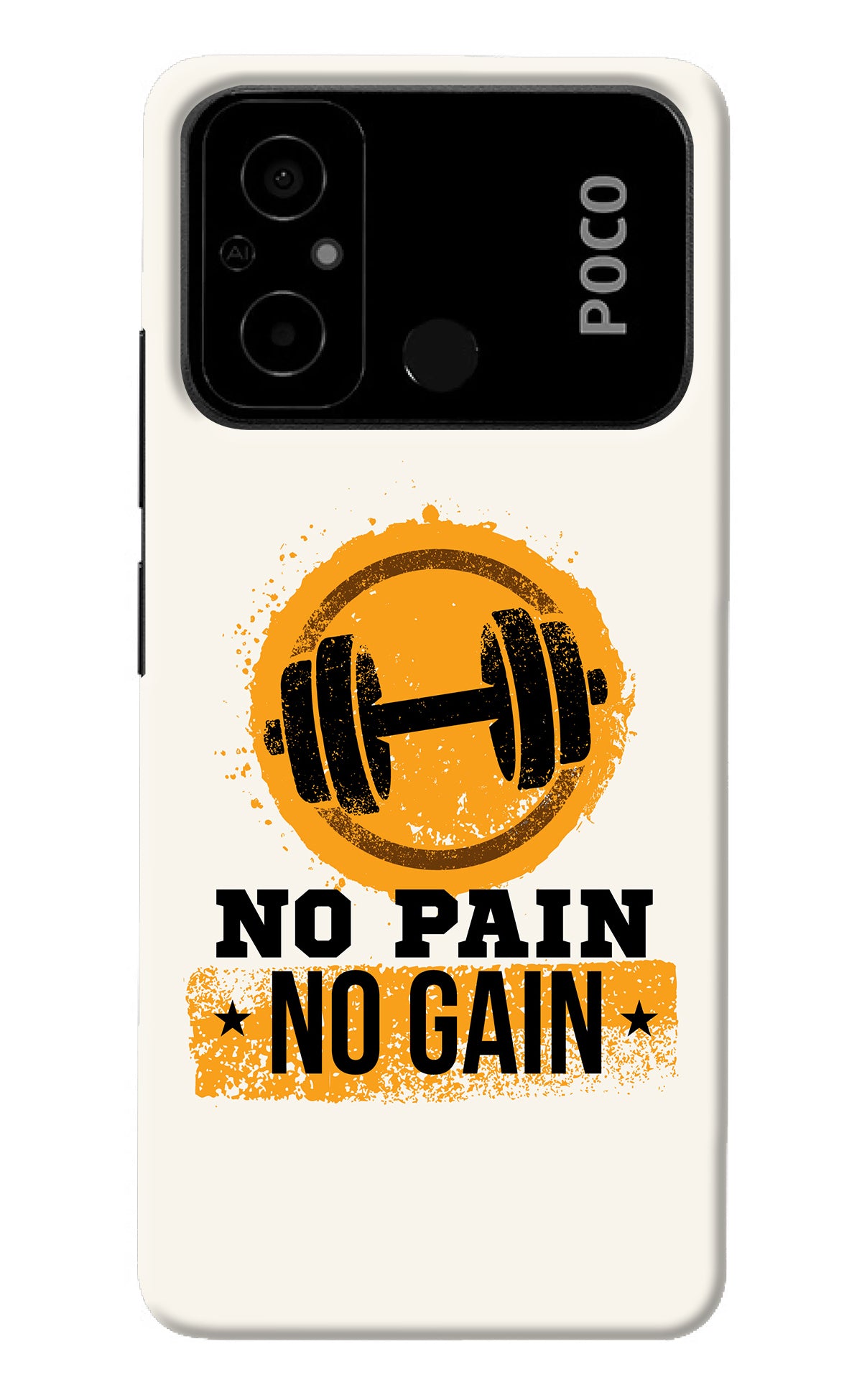 No Pain No Gain Poco C55 Back Cover